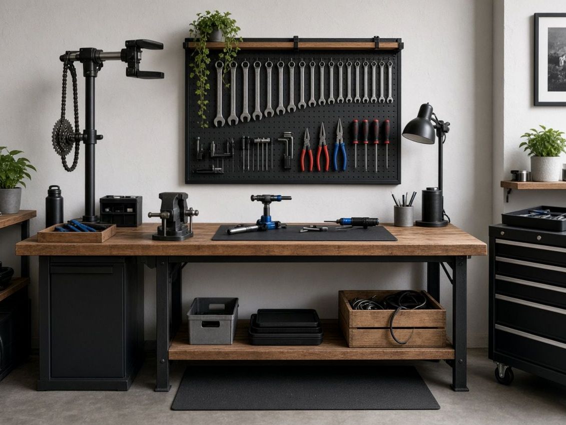 Bike repair bench at Freshoptionguide